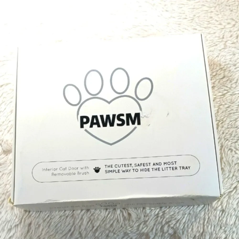 NWOT PAWSM Interior Cat Door with Removable Brush.